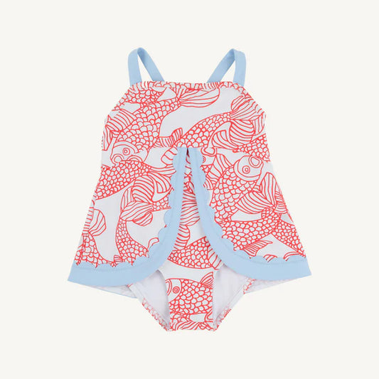 Beaufort Bonnet Stratford Scallop Swimsuit--Big Fish (Red)/Beale Street Blue