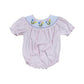Sweet Dreams Pink Gingham Smocked Tulip Bubble