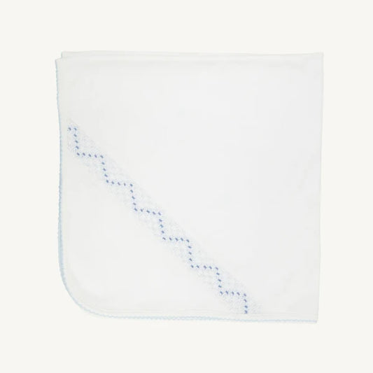 Beaufort Bonnet Sweetly Smocked Blessing Blanket--Buckhead Blue