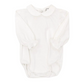 Bailey Boys White Knit, White Trim, Knit Girls Long Sleeve Onesie