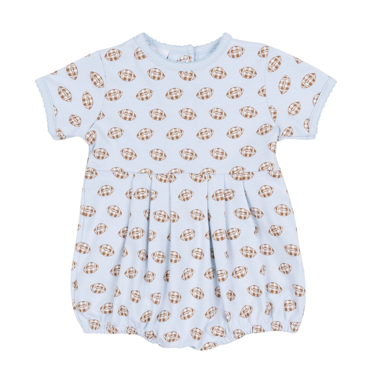 Magnolia Baby Tiny Tailgater Print Bubble--Light Blue