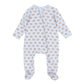 Magnolia Baby Tiny Tailgater Print Zip Footie--Light Blue