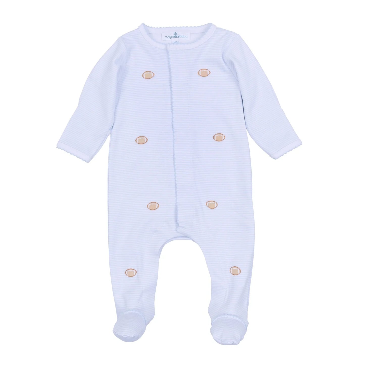 Magnolia Baby Touchdown Cutie Embroidered Footie