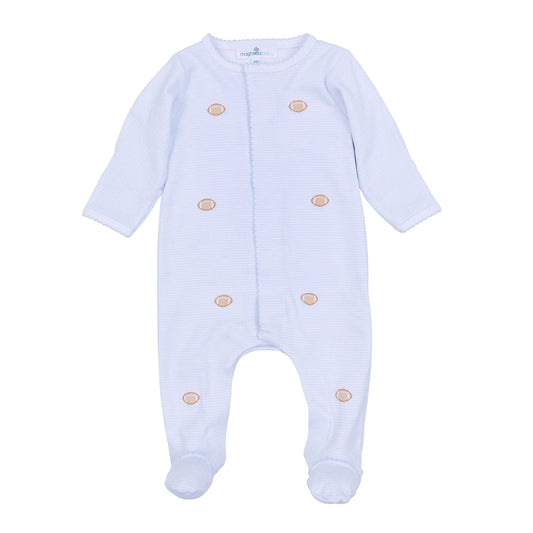 Magnolia Baby Touchdown Cutie Embroidered Footie