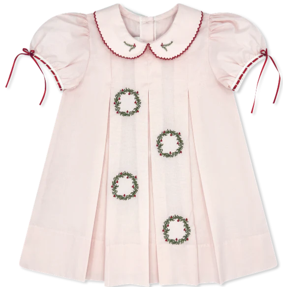 Lullaby Set Precious Memories Dress, Pink Batiste, Holly