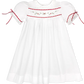 Lullaby Set Tiny Town Dress, Winslow White Batiste, Holly