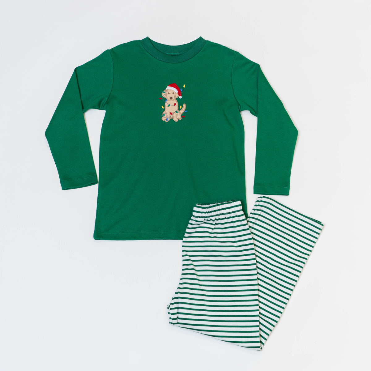 Saltwater Boys 2 Piece Applique Pant Set--Christmas Puppy