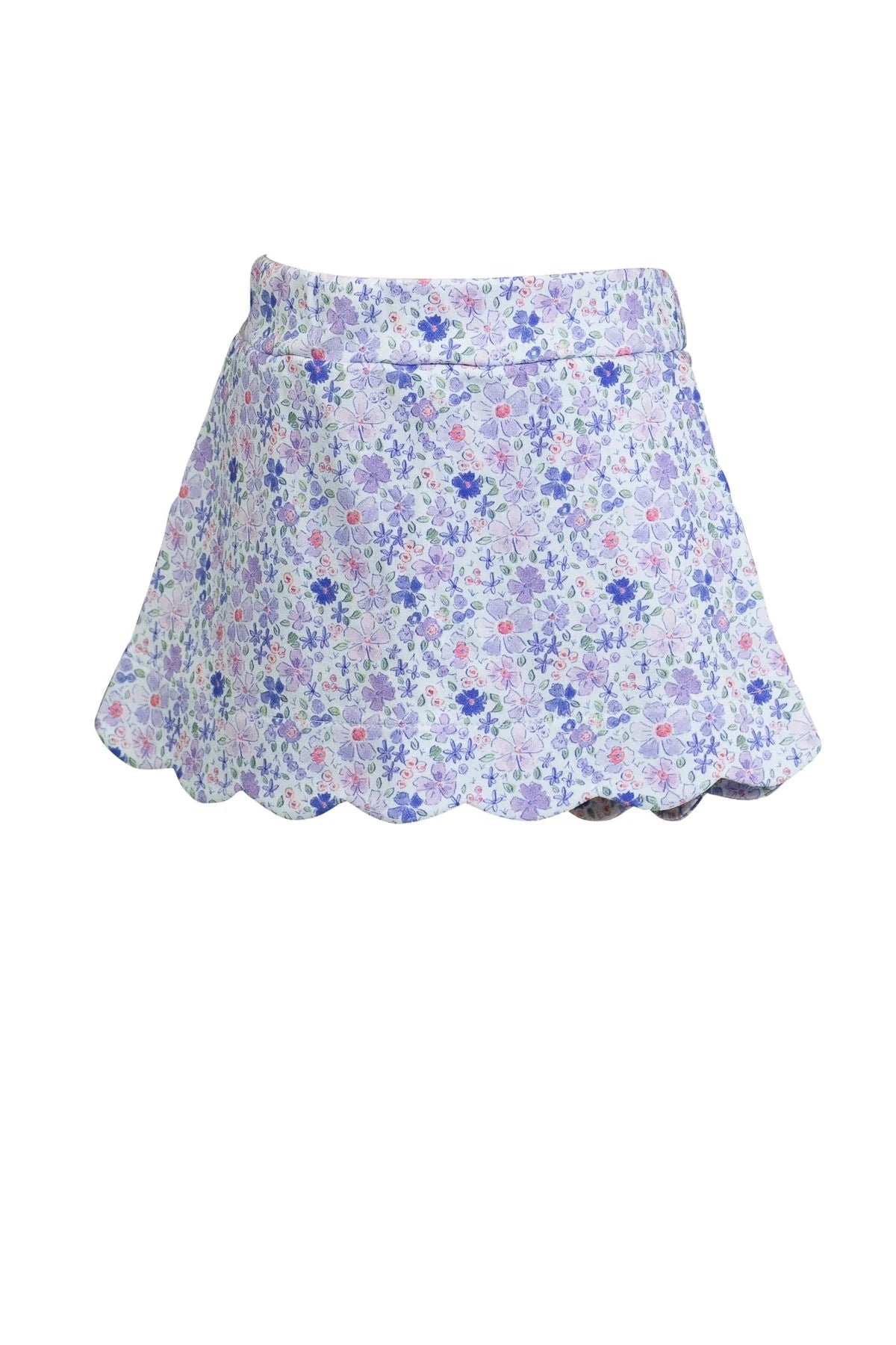 Proper Peony Iris Garden Scallop Skort