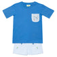 Zuccini Fishing Lure Jacob Shirt and Shorts Set, Periwinkle Knit Set